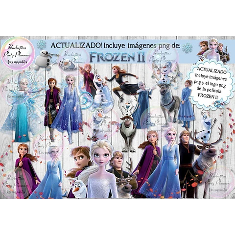 Kit Imprimible Candy Bar Frozen Modelo 1 - 100% Editable