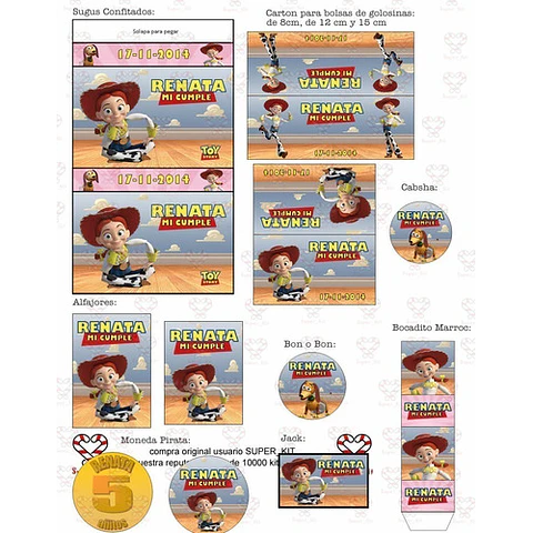 Kit Imprimible Toy Story Jessie Editable