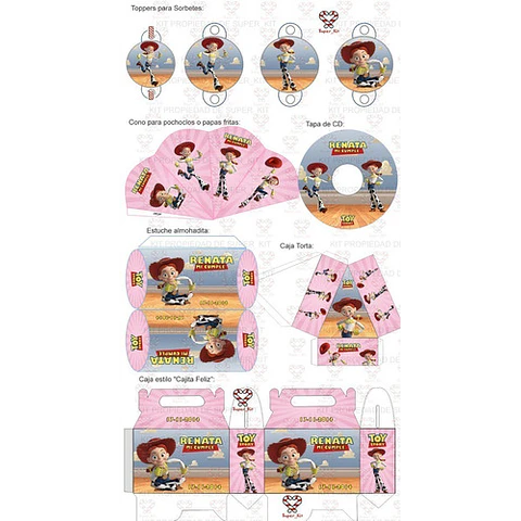 Kit Imprimible Toy Story Jessie Editable