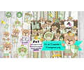Cliparts Y Papeles Osito Principe Verde Kit Imprimible