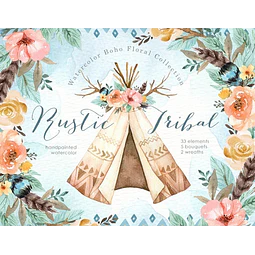 Cliparts Imagenes Png Carpa Tepee Tribal Acuarelas Es16