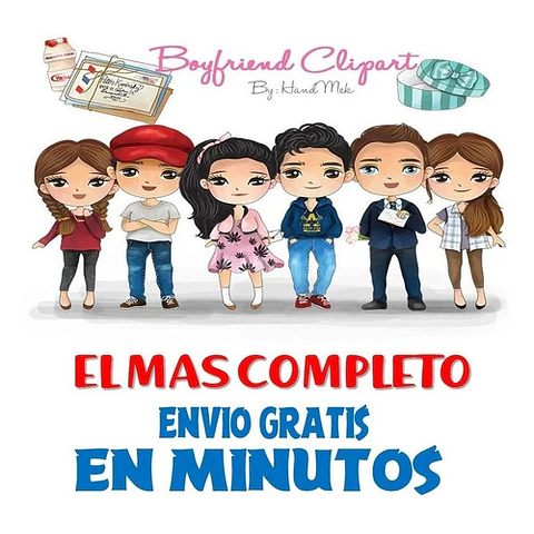 Pack Imagenes Clipart Tiernos Novios Amor + Regalo A1