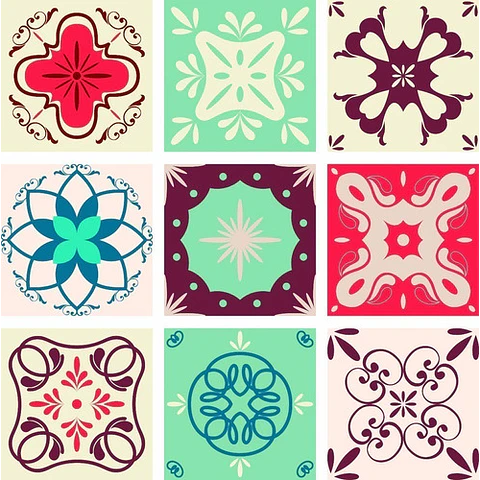Pack Vectores Azulejos