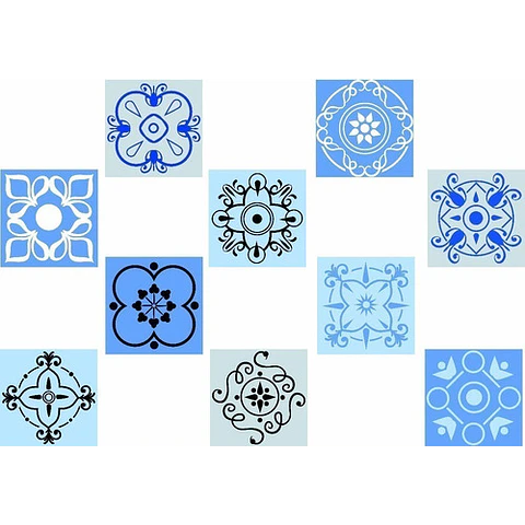 Pack Vectores Azulejos