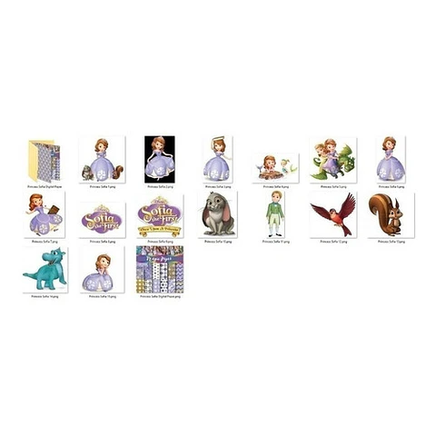 Kit Imprimible Fondos Clipart - Princesa Sofia