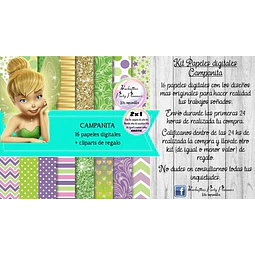 Papeles Fondos Digitales Campanita Tinkerbell