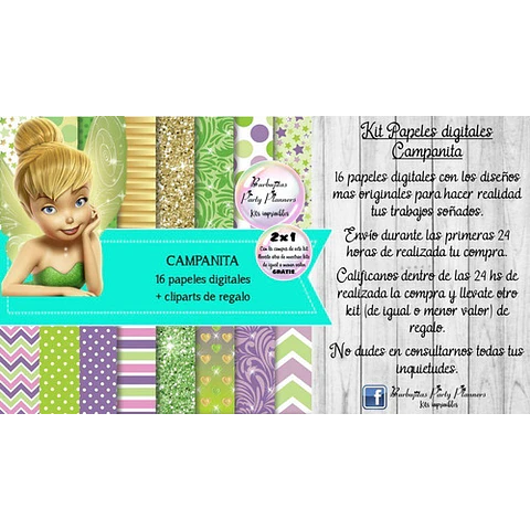 Papeles Fondos Digitales Campanita Tinkerbell