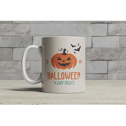 Diseños Plantillas Para Tazas Halloween Sublimación M18
