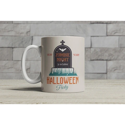 Diseños Plantillas Para Tazas Halloween Sublimación M18