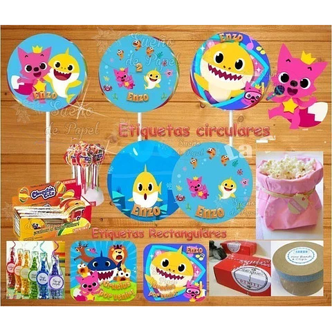 Kit Imprimible Baby Shark Editable