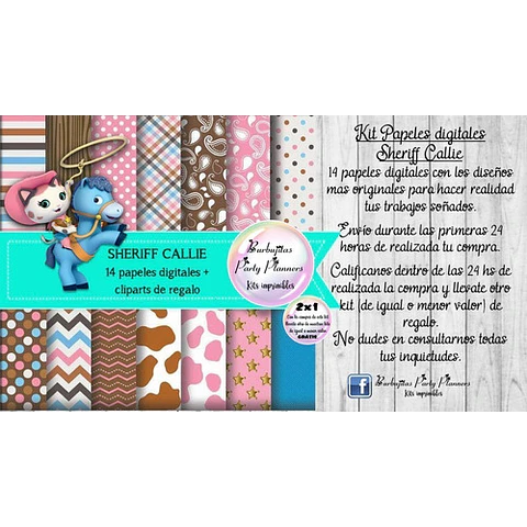 Papeles Fondos Digitales Sheriff Callie Kit Imprimible