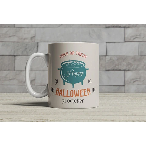 Diseños Plantillas Para Tazas Halloween Sublimación M18