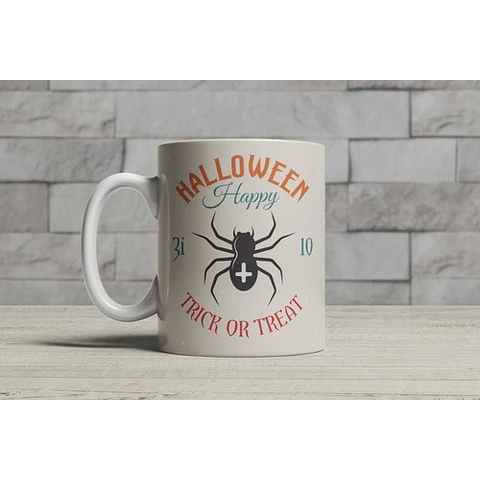 Diseños Plantillas Para Tazas Halloween Sublimación M18