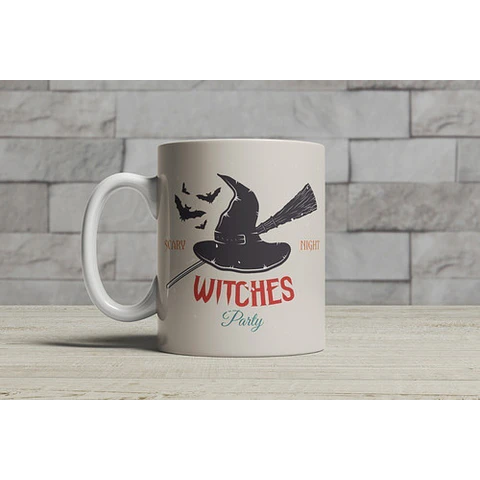 Diseños Plantillas Para Tazas Halloween Sublimación M18