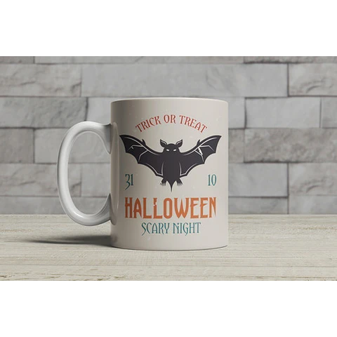 Diseños Plantillas Para Tazas Halloween Sublimación M18