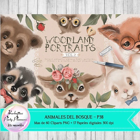 Cliparts Imagenes Png Papeles Animales Del Bosque P38