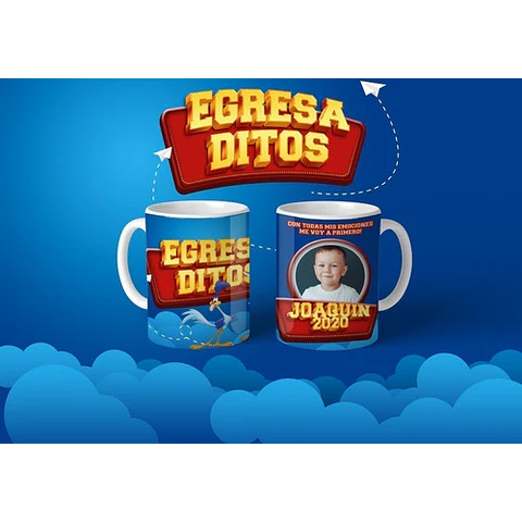 Diseños Plantillas Egresaditos Remera + Taza Sublimación 