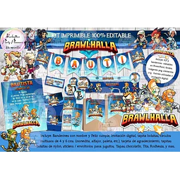 Kit Imprimible Candy Bar Brawlhalla 100% Editable