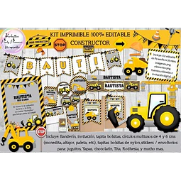Kit Imprimible Candy Bar Constructor 100% Editable