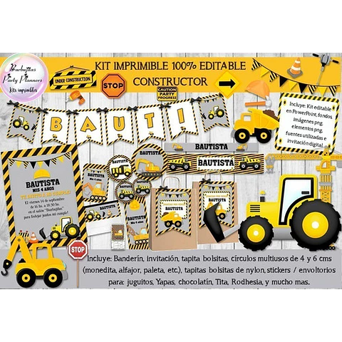 Kit Imprimible Candy Bar Constructor 100% Editable
