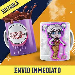 Diseños Plantillas Tazas Birds Of Prey Sublimación