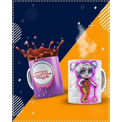 Diseños Plantillas Tazas Birds Of Prey Sublimación