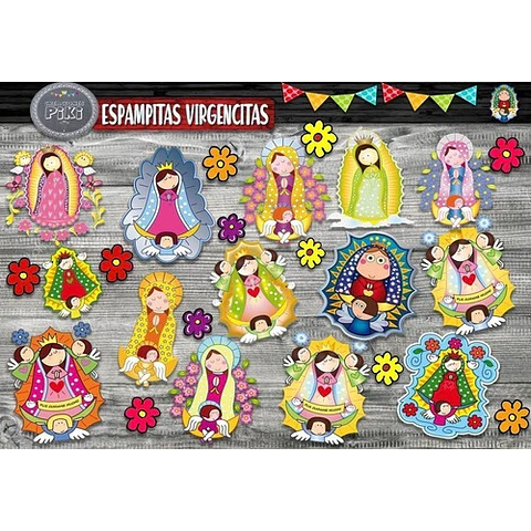 Pack Imágenes Clipart Estampita Virgencita Virgen + Regalo