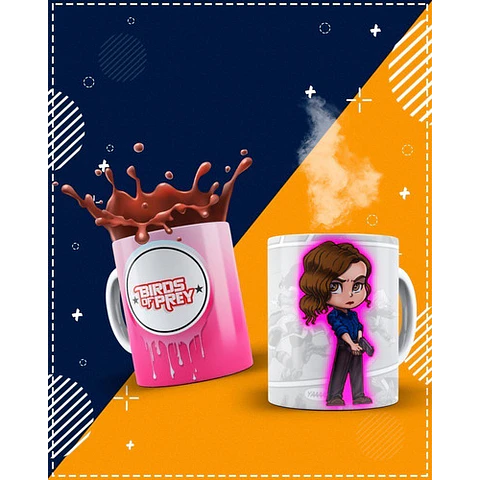 Diseños Plantillas Tazas Birds Of Prey Sublimación