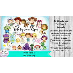 Cliparts Toy Story 4 Acuarela  Kit Imprimibles