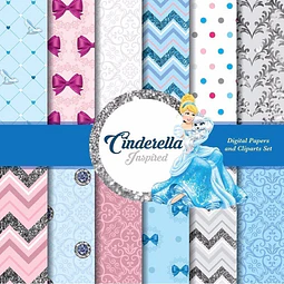 Kit Imprimible Cinderella 03 - 12 Fondos 6 Png