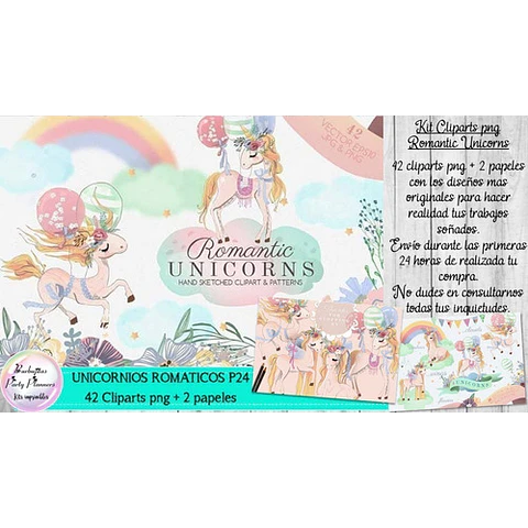 Cliparts Imagenes Png Papeles Unicornios Romanticos P24