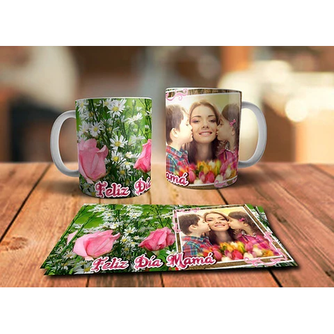 Diseños Plantillas Tazas C/ Foto Día De La Madre Sublimar M5
