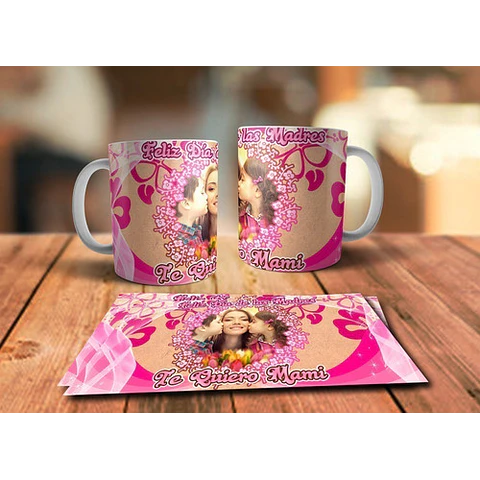 Diseños Plantillas Tazas C/ Foto Día De La Madre Sublimar M5