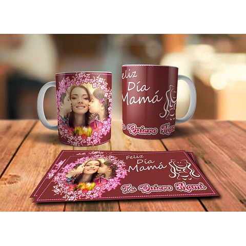 Diseños Plantillas Tazas C/ Foto Día De La Madre Sublimar M5