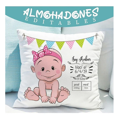 Vectores Para Almohadas Nacimiento Editables