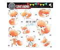 Pack Imagenes Clipart Tierno Bebe Zorro Zorrito + Regalo A1