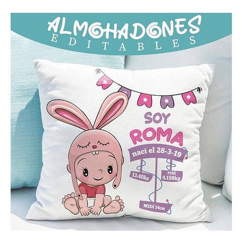 Vectores Para Almohadas Nacimiento Editables