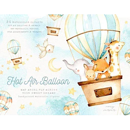 Cliparts Imagenes Png Animales En Globos Aerostaticos Es9