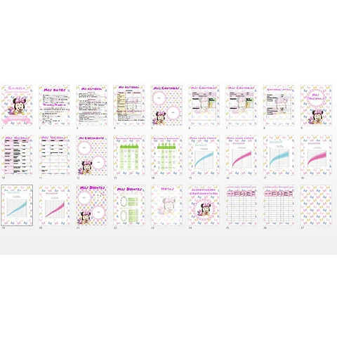 Pack Carnet Pediátrico - Mickey, Minnie Y Mas! X8