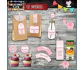 Kit Imprimible Candy Bar Baby Shower Elefante Bebe Nena Full