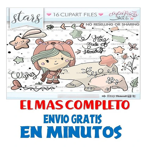 Pack Imágenes Hd Clipart Tierna Estrella Deseos Caperuza