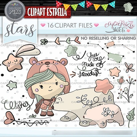Pack Imágenes Hd Clipart Tierna Estrella Deseos Caperuza