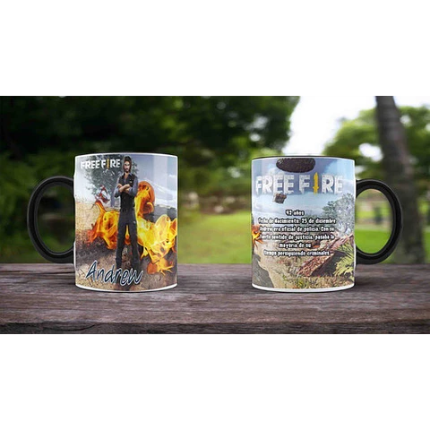 Plantillas Sublimación Tazas - Free Fire
