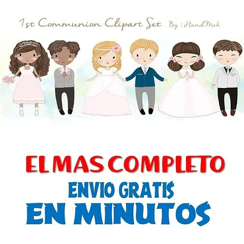 Pack Imagenes Clipart Primera Comunion + Regalo A1