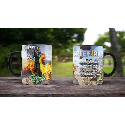 Plantillas Sublimación Tazas - Free Fire