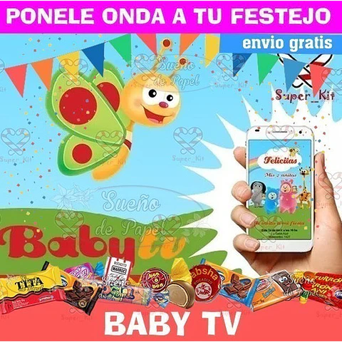 Kit Imprimible Baby Tv Completo Editable