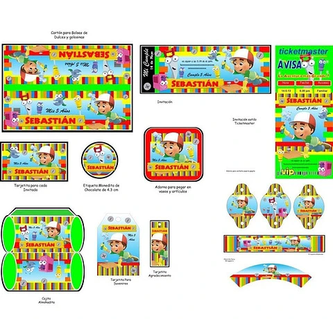 Kit Imprimible Candy Bar Many A La Obra El Mas Completo