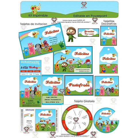 Kit Imprimible Baby Tv Completo Editable