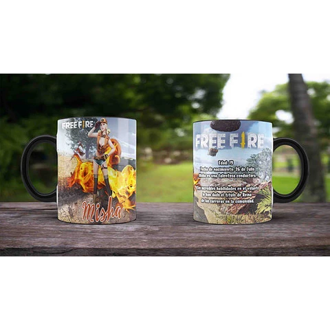 Plantillas Sublimación Tazas - Free Fire
