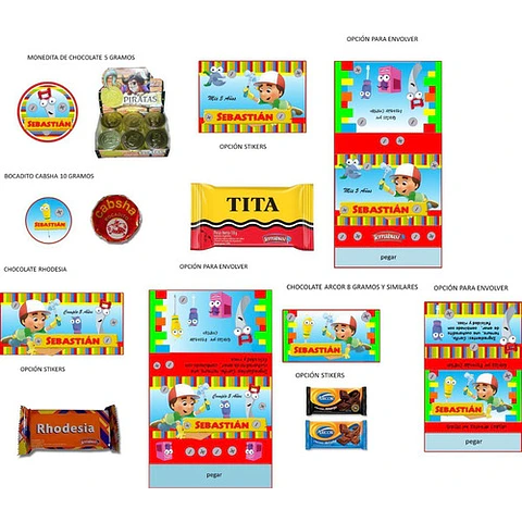 Kit Imprimible Candy Bar Many A La Obra El Mas Completo